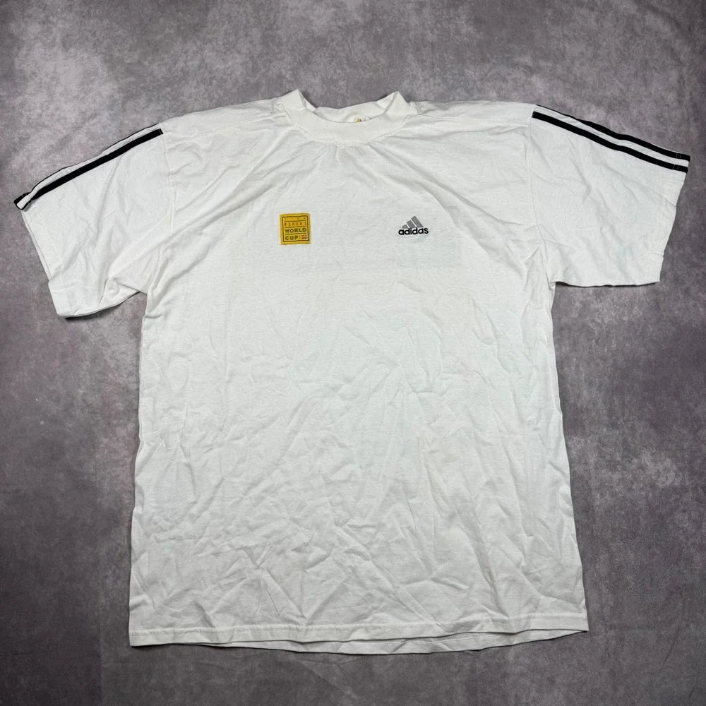 Vintage 1999 FIFA Womens World Cup USA Adidas T-Shirt White XL Made in USA